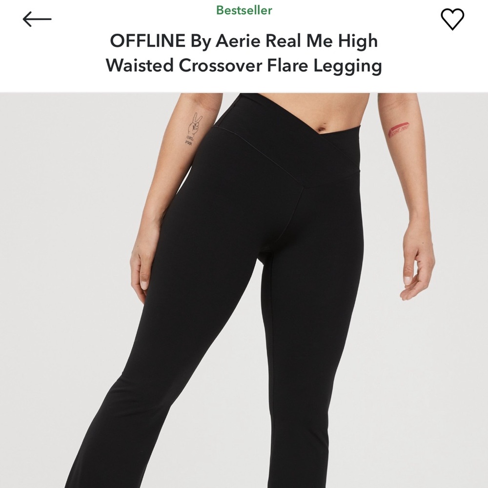 Aerie Black Flare Leggings